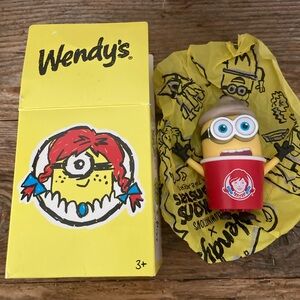 Wendy's Minions adult Meal Toy Figure  Frosty Cup Minion with Box